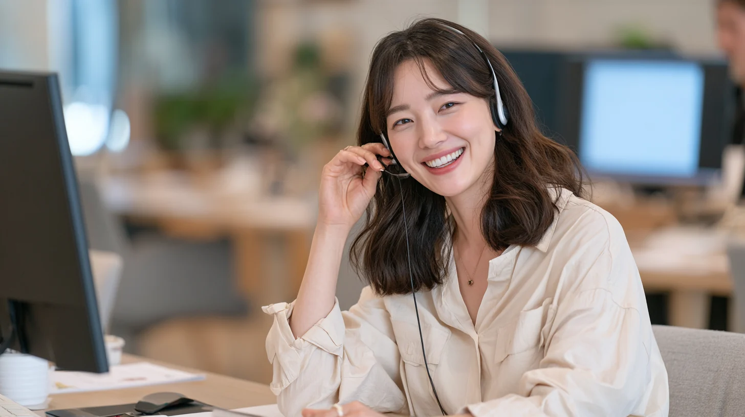고객센터에서 필요한 안내를 찾도록 돕는 상담 담당자